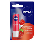 Nivea Women Strawberry Shine Long Lasting Moisturisation Caring Lip Balm 4.8 g